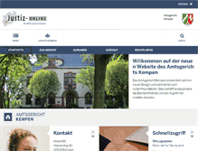 Tablet Screenshot of amtsgericht-kempen.de